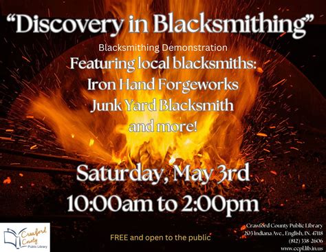 Discovery in Blacksmithing , 203 S Indiana Ave, English, IN, United ...