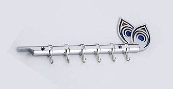 FORBACK Krishna's Flute & Peacock Quills Key Stand, Flute 6 Pin for ...