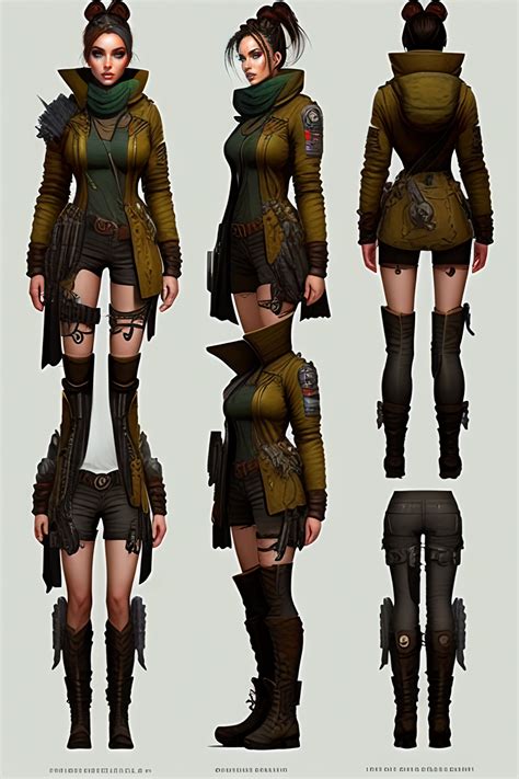 Lexica - Concept art of woman post apocalyptic apocalypse outfit, with ...