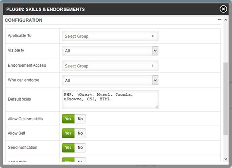 Skills & Endorsements Plugin | uKnowva Extension Store