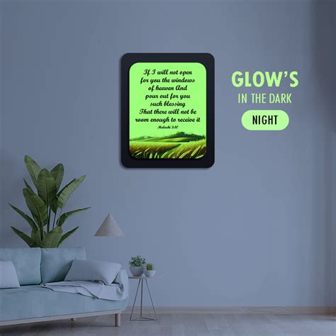 Malachi 3:10 Glow Cast Stone Wall Frame – shalom Gifts