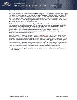 You have downloaded our newly-revised MOU template Doc Template | pdfFiller