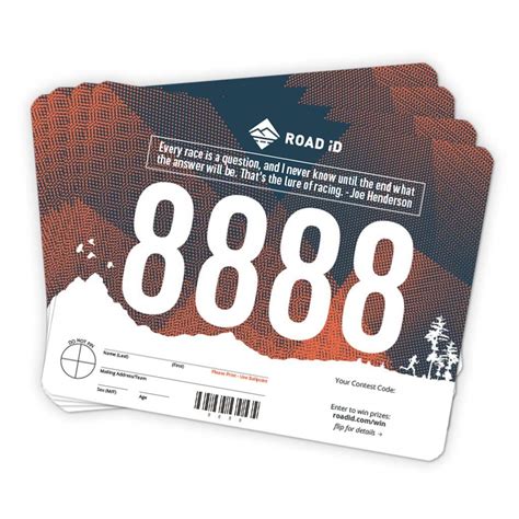 ROAD iD Running Bibs - Race Bibs, Sports Numbers (401-500), Water ...