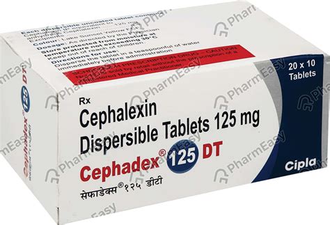 Cephadex Dt 125 MG Tablet (10): Uses, Side Effects, Price & Dosage ...
