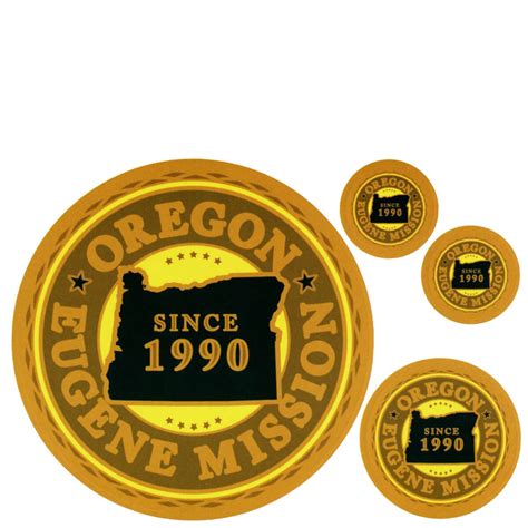 Oregon Eugene Mission Decals - 4 Pack