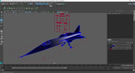 Prototype Supersonic Plane Dark Grey Rigged for Maya 3D | 3D Molier ...