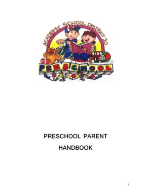 Fillable Online PRESCHOOL PARENT HANDBOOK - Academy School District 20 ...