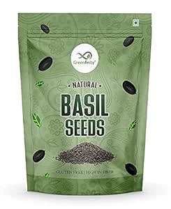 GreenFinity High-Fiber Basil Seeds 1kg Sabja Seeds for Stress Relief ...