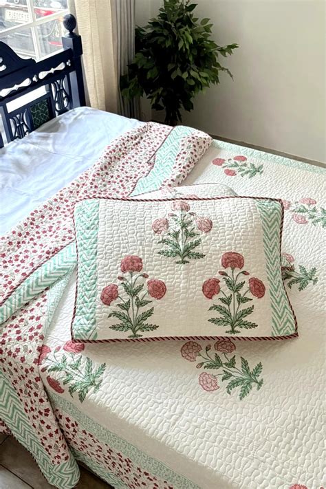 Roseate Quilted Bedcover Set – THAHRYAMAL BALCHAND