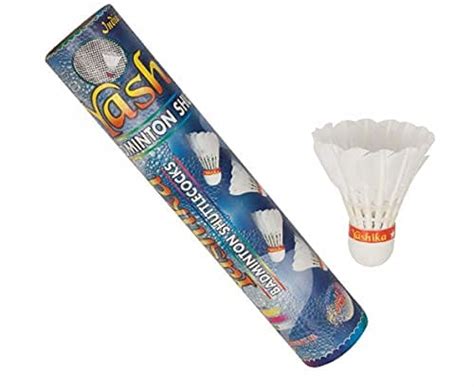JJ Jonex Feather Shuttle Cock (Pack of 6), White, M, Durable Nylon ...