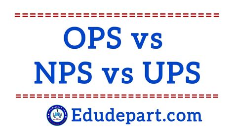 OPS Vs NPS Vs UPS-2024 - Edudepart