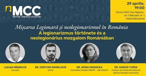 Mișcarea Legionară și neolegionarismul în România, Centrul MCC din Cluj ...