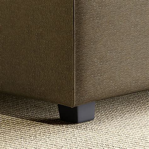 Buy Helios Brigade Fabric Ottoman - Brown from Helios by Home Centre at ...