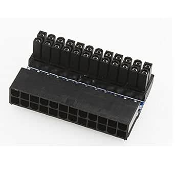 ATX 24Pin female to 24pin male right angle adapter for desktop PC power ...