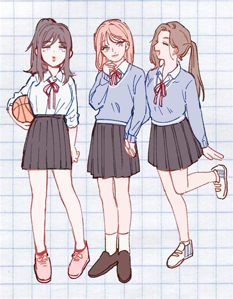 Anime fille pose - 70 Images à dessiner