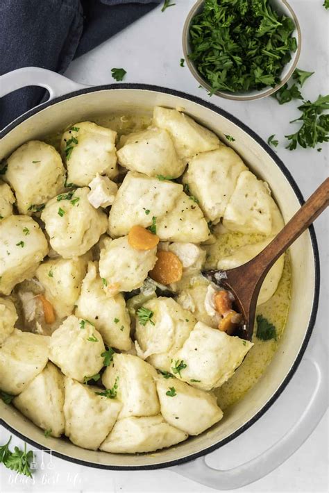 Easy Chicken And Dumplings With Canned Biscuits - Blues Best Life