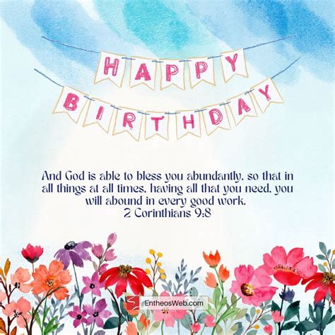Christian Happy Birthday Images with Bible Verses | EntheosWeb