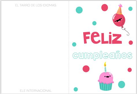 Tarjetas de Feliz Cumpleaños para Imprimir y Escribir | Tarjetas de ...