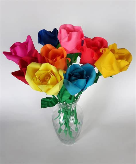 Origami Paper Rose Origami Rose Paper Rose Origami Flower - Etsy