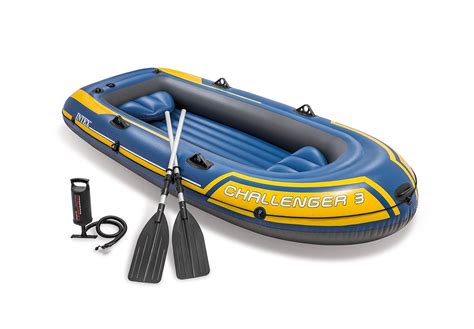 Buy Intex Challenger 3 Inflatable Boat with Oars - Three Man Blow Up ...