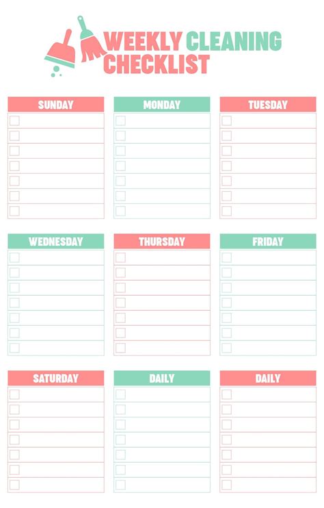 10 best printable room cleaning checklist – Artofit