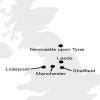 32) On the given map of Britain mark the following places. i) Liverpool ...