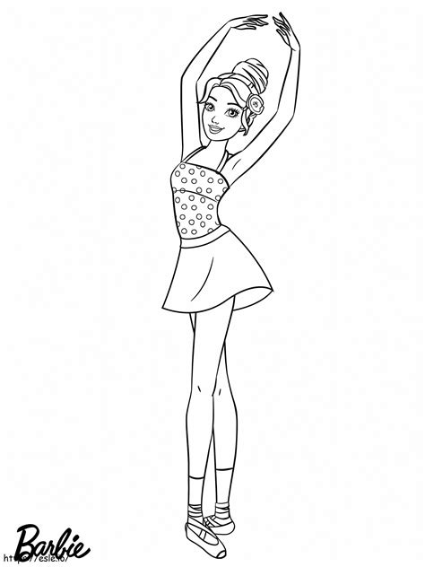 Barbie Ballerina Colouring Pages