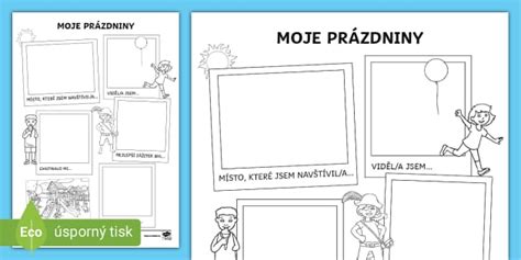 Moje prázdniny - Pracovní list (teacher made) - Twinkl