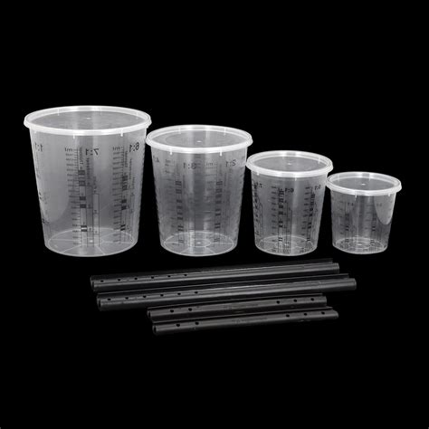 PP Plastic Measuring Cups 600 Ml Resin Mixing Cups Transparent Liquid Mixing Cups - Paint Cup ...