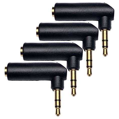 CESS L Shape Right Angle 3.5mm Male to Female Stereo Balanced Golden ...