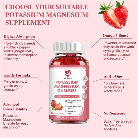 Buy Magnesium Potassium Supplement Gummies - New Formula Calm Magnesium ...