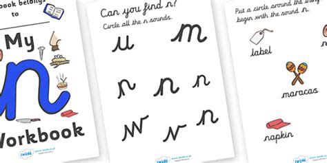 My 'n' Workbook (cursive) (teacher made) - Twinkl