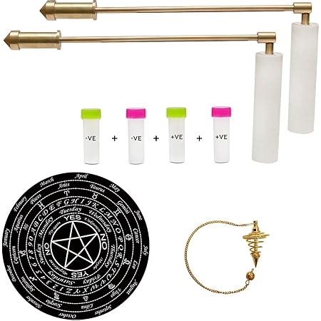 Buy Vastu Vardan Full Brass Dowsing L Rods Pair with (Pendulum Board ...