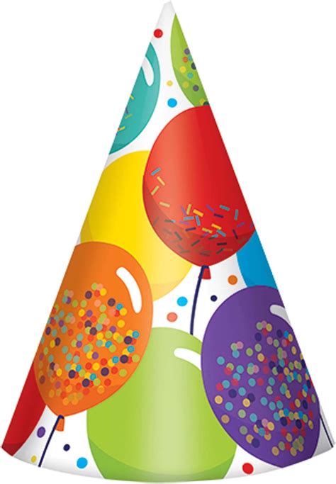 Amazon.com: Rainbow Birthday Paper Party Hats - 8 Count, Fun & Vibrant ...