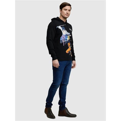 Celio* Naruto Regular Fit Cotton Black Sweatshirt