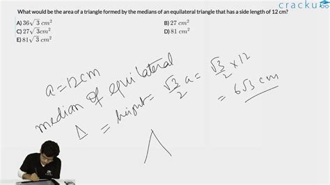 [Video] What would be the area of a triangle formed by the medians of ...