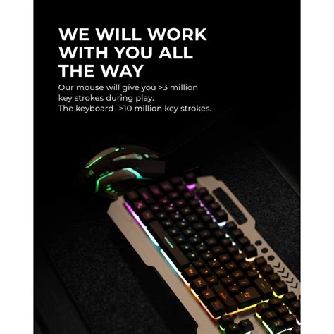 RAEGR RapidGear X70 USB Gaming Keyboard and Mouse Combo | Made of ...