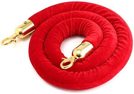 Malabar Golden finish Q Manager with Red Velvet Rope set of two pillars ...