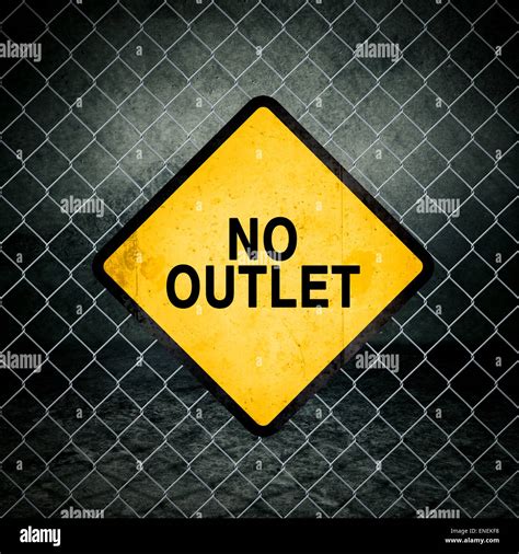 No outlet road warning sign hi-res stock photography and images - Alamy