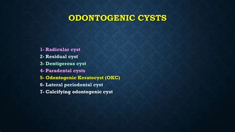 CYSTS OF THE ORAL CAVITY A Cyst is a benign pathologic cavity filled with fluid, lined by ...