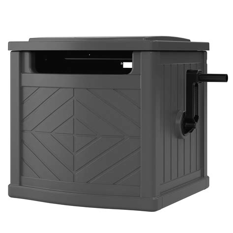 Suncast 150ft. Garden Hose Hideaway Reel, Outdoor Storage Box, Gray ...
