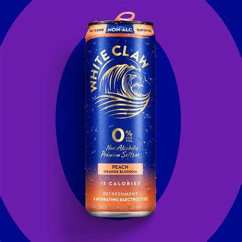 White Claw™ 0% Non-Alcoholic Premium Seltzer Peach Orange Blossom ...