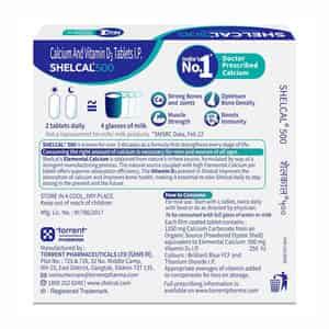Buy SHELCAL 500 CALCIUM TABLETS WITH VITAMIN D3|HEALTHY BONE | JOINT ...