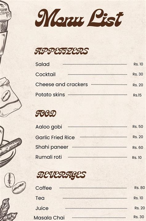 Create a menu for a themed restaurant. The student will write word ...