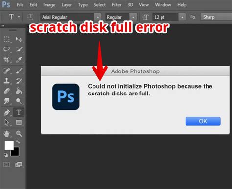 Image result for Photoshop Scratch Disk Error Message