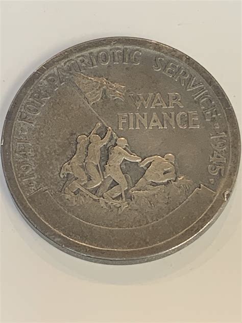 US TREASURY AWARD US 90% SILVER 1941-1945 WWII HALF DOLLAR SIZE ...