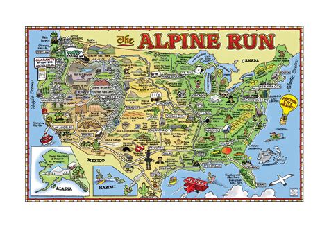 Detailed tourist illustrated map of the USA | USA (United States of America) | North America ...