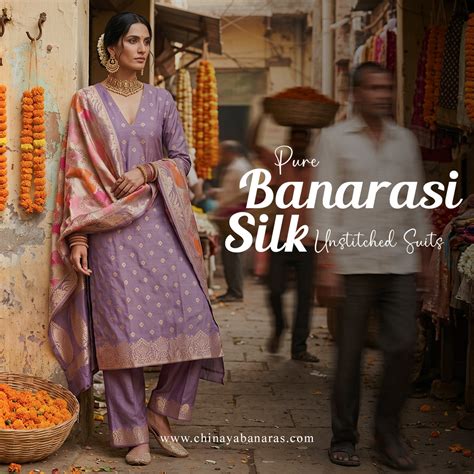 Pure Banarasi Silk Unstitched Suits & Dress Material - Silk Mark ...
