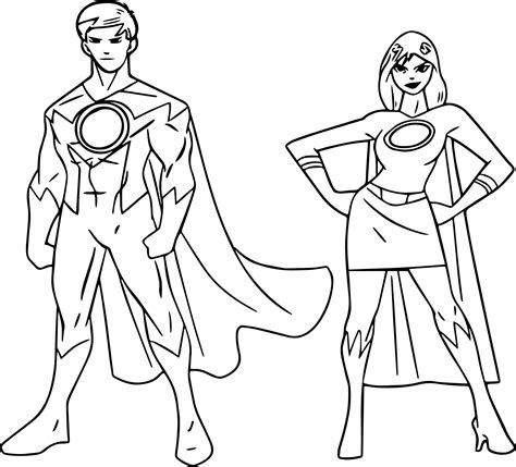 Superheroes - Free Coloring Pages