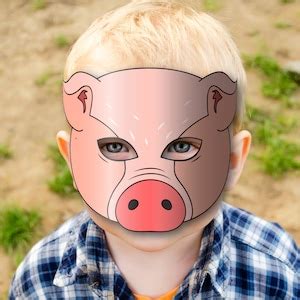 Buy Pig Mask Printable, Paper DIY for Kids and Adults. PDF Template ...